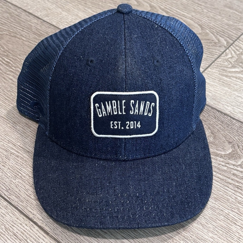 Gamble Sands Golf Course Mesh SnapBack Hat‎ Trucker Blue Athletic Casual